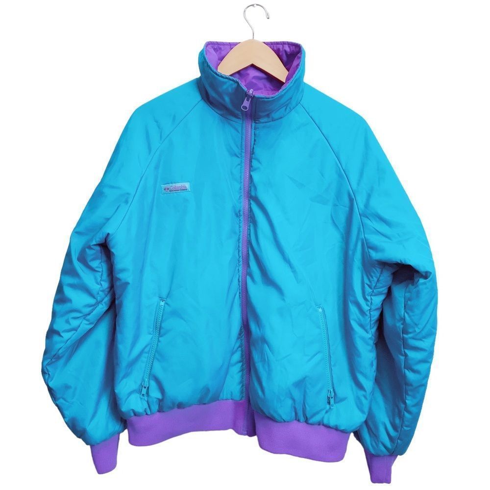 XL Vintage 90s Women’s Columbia Reversible‎ Light Puffy Fall Winter jacket